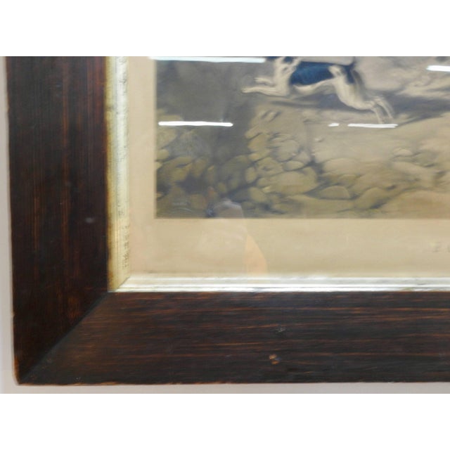 Wood Fox Hunting "The Find" Lithograph by Artist J. R. Herring For Sale - Image 7 of 9