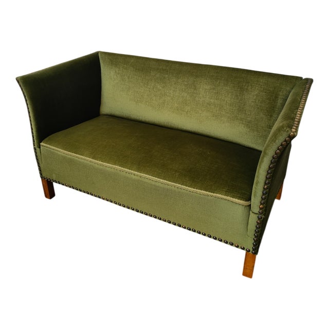 Mid-Century Danish Velvet Sofa Bed, 1970 For Sale