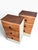 Vintage Handmade Solid Wood Pair of Nightstands Refinisfed in Walnut and Sage Green For Sale - Image 9 of 9