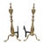 Pair of Classic Solid Brass Andirons With Urn Finials For Sale