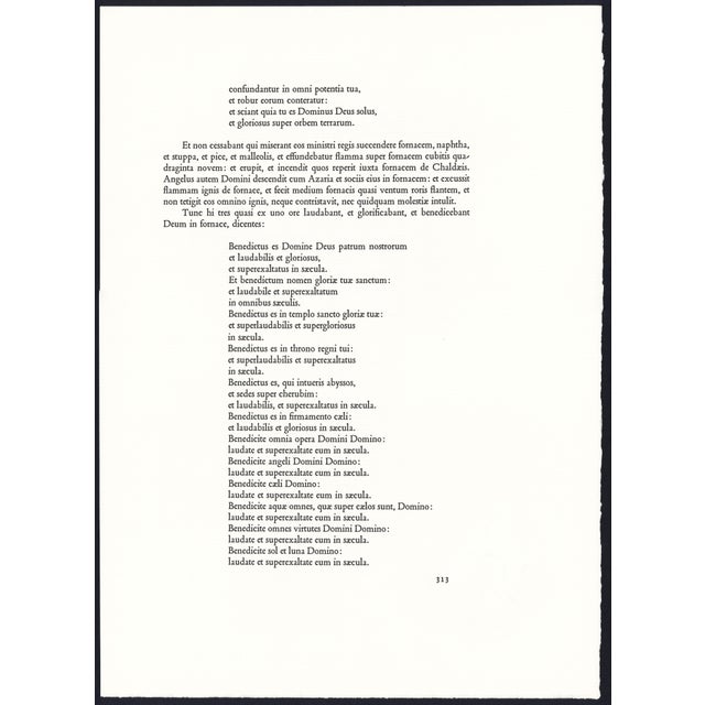 1968 Salvador Dalí Biblia Sacra Lithograph "Angelus Excussit Flammam Ignis" (The Angel Drove Out the Flame of Fire) For Sale In New York - Image 6 of 10