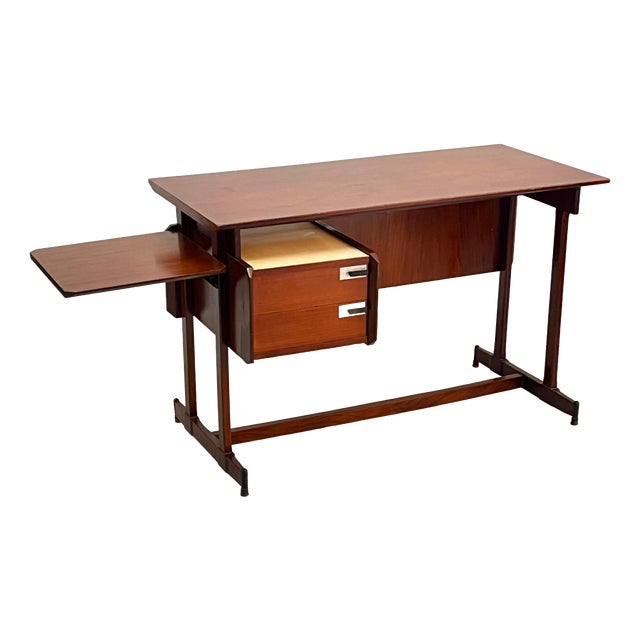 Vintage Italian Desk with Drop-Leaf Top, 1960s For Sale