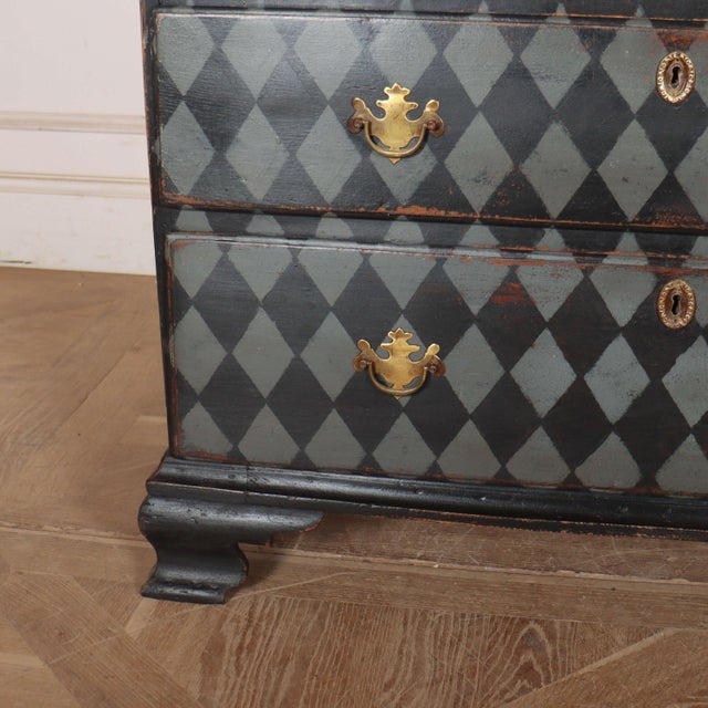 Black English Painted Chest of Drawers For Sale - Image 8 of 12