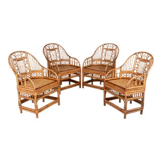 Bamboo Chinese Export Chairs - Set of 4 For Sale