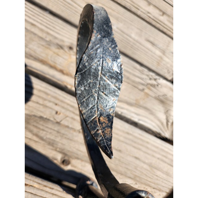 Metal Vintage Hand Made Wrought Iron and Marble Coffee Table, Beautiful Colors and Patterns For Sale - Image 7 of 17