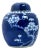 Amazing Antique English Blue & White Porcelain Ginger Jar For Sale
