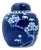 Antique English Blue & White Porcelain Ginger Jar For Sale