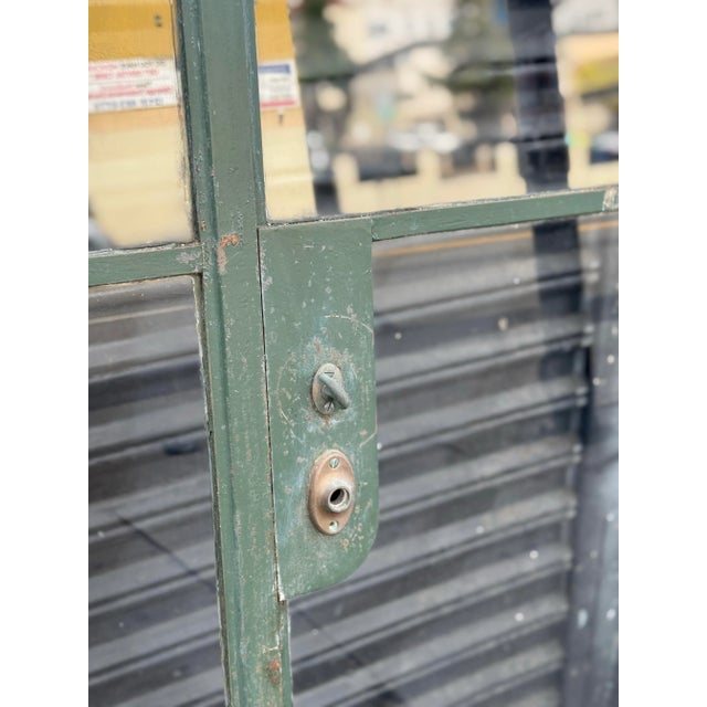 Authentic 1936 Art Deco Metal French Doors From the Harold S. Anderson Estate, Bel Air For Sale - Image 9 of 12