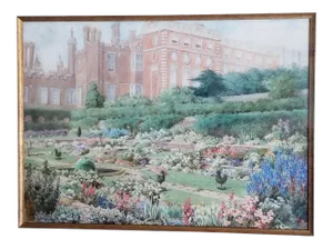Lilian Stannard Painting of Hampton Court Terraced Garden