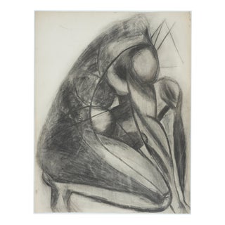 Marcel Mouly, Nude Study, Charcoal For Sale