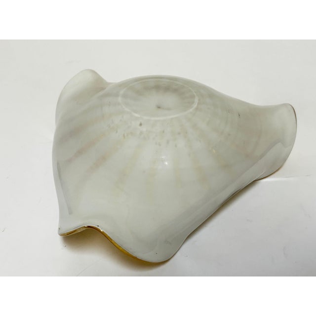 Alfredo Barbini Murano Gold Aventurine Art Glass Bowl Flower Form Italy 1950s For Sale In Palm Springs - Image 6 of 18