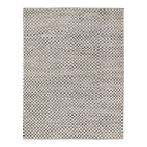 Brown & Off White Modern Wool Rug
