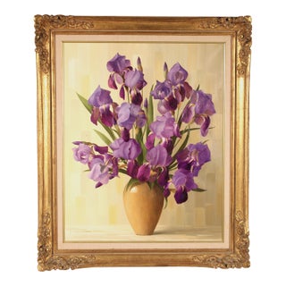 Still Life Painting by French / American Artist Elizabeth Rouviere (1908-1994) For Sale