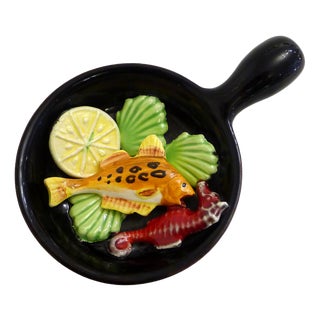 Small Wall Decoration in Vintage Vallauris Earthenware, 1960s For Sale