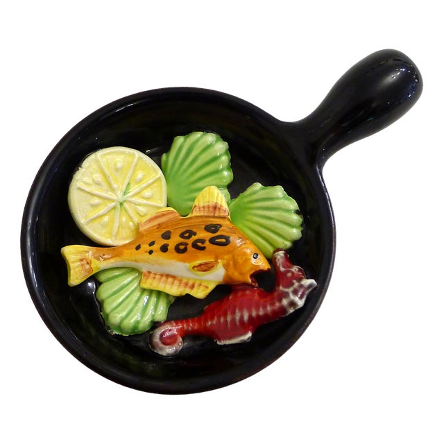 Small Wall Decoration in Vintage Vallauris Earthenware, 1960s For Sale