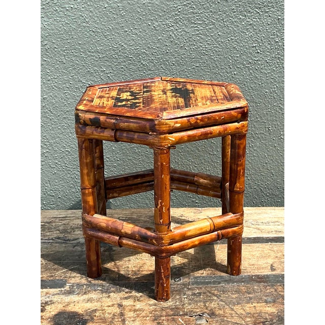 Brown Vintage Tortoise Bamboo Orchid Stand For Sale - Image 8 of 12