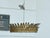 Mid 20th Century Spanish Midcentury Gilt Metal Semi-Flush Crown Chandelier with Tiered Foliage For Sale In Atlanta - Image 6 of 12