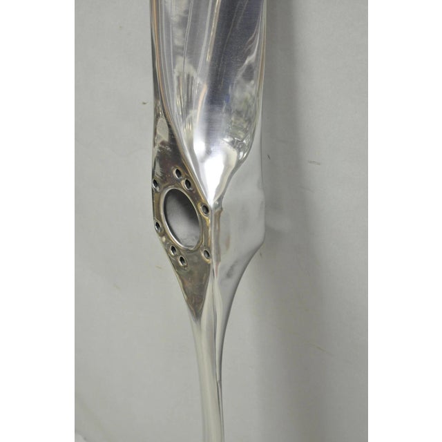 Decorative Fixed Pitch Polished Aluminum 74" Propeller Blade "Not Airworthy" (B) For Sale - Image 14 of 18