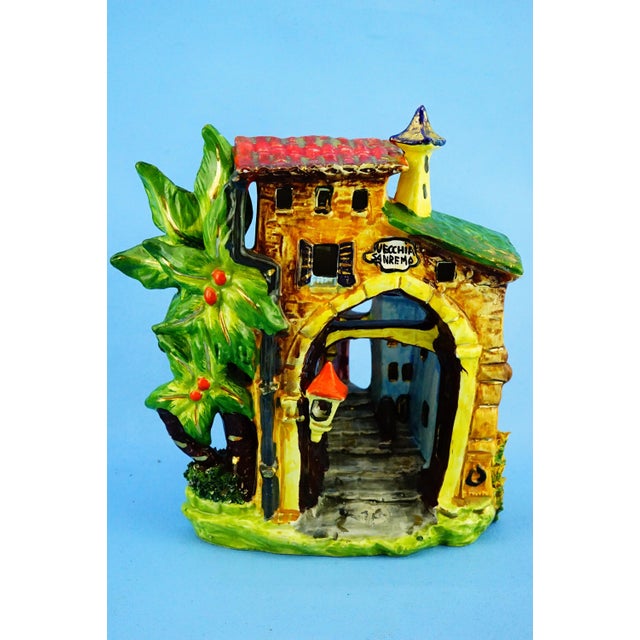 Vintage Ceramic Souvenir Sanremo and Russian Orthodox Church Sculptures, Italy, 1890s, Set of 2 For Sale - Image 16 of 18