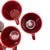 1950s 1950s Mid-Century Modern Burgundy "La Linda" Ceramic Coffee Mug W/ Saucer by Bauer, Set of 5 For Sale - Image 5 of 7