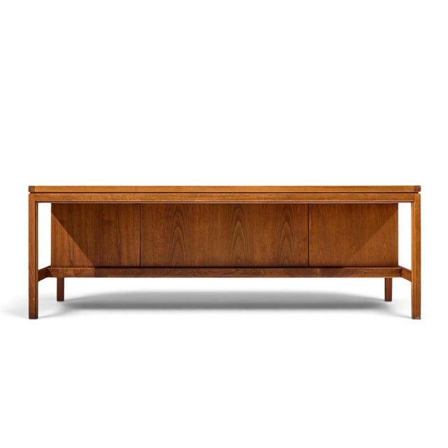 Jens Risom Mid Century Walnut Executive Desk For Sale - Image 11 of 13