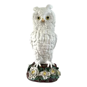 Mid 20th Century Italian Mottahedeh Porcelain Large Owl