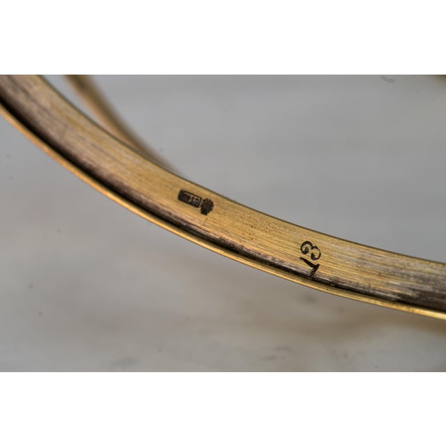 1920s Art Deco Brass Centerpiece with Glasses, Vienna, 1920s For Sale - Image 5 of 12