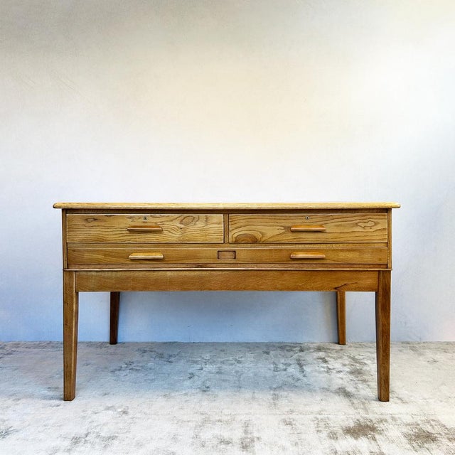 Plan chest by Abbess, originally manufactured for architects and drafting studios. Features four spacious flat drawers,...