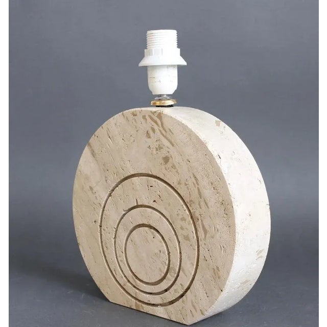 Vintage Travertine Table Lamp, 1980s For Sale - Image 4 of 16