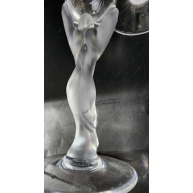 1990s Retired Carl Faberge "Kissing Doves" Art Deco Champagne Flutes - a Pair For Sale - Image 9 of 11