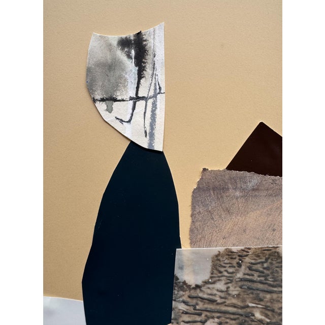 Paper "Vessel 1" Original Mixed-Media Framed Collage on Paper by Zac Woodiel For Sale - Image 7 of 12