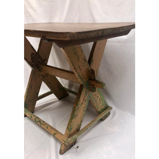 Antique French Hand Crafted Trestle Table For Sale In Dallas - Image 6 of 13