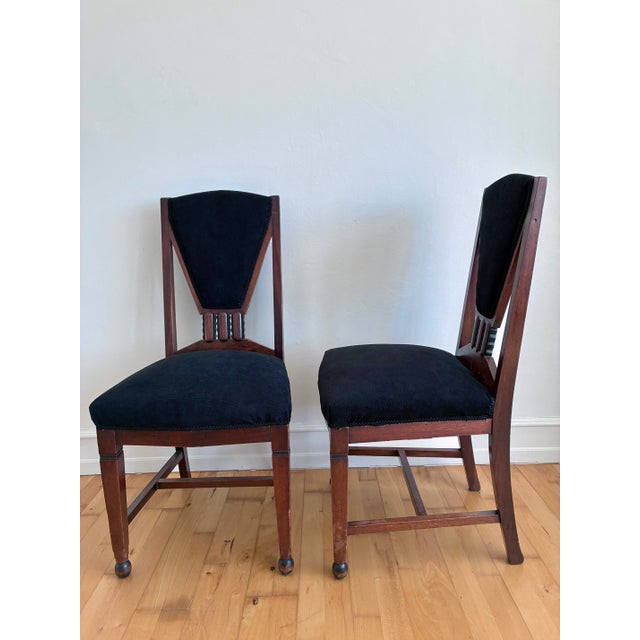 Set of 4 Dutch Art Deco Dining Chairs, Amsterdam School / Hague School Style, 1930s For Sale - Image 16 of 18