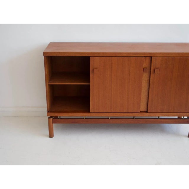 Mid-Century Italian Teak and Brass Sideboard from La Permanente Mobili Cantù, 1960s For Sale - Image 10 of 16