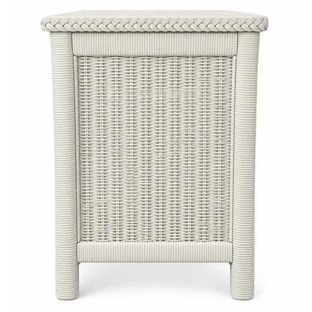Henry Link Vintage Henry Link Wicker Nightstands – Pair, Braided Rattan Detail For Sale - Image 4 of 8