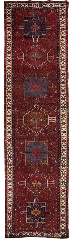 1930s Persian Karajeh Area Rug 3'5"×13'4"