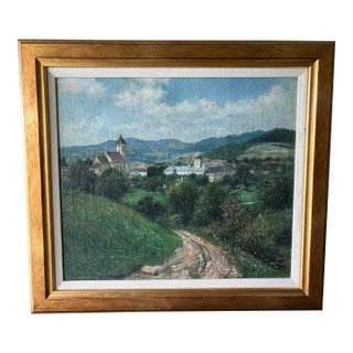Antique Original Oil Painting, Austrian, Rudolf Klingsbogl, Impressionism For Sale