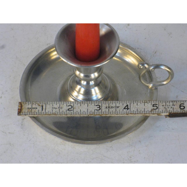 Candle Holder Vintage Holland Pewter Historical Reenactment Cosplay Theater For Sale - Image 6 of 12
