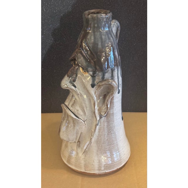 Ceramic Southern Folk Art Face Jug by Dal Burtchaell For Sale - Image 7 of 10