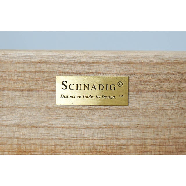 Schnadig Stately Wood & Rattan Bedside Table For Sale - Image 17 of 17