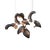 Dune 8 Cluster Chandelier with Metallic Tone Shades from Moss Objects For Sale - Image 4 of 8