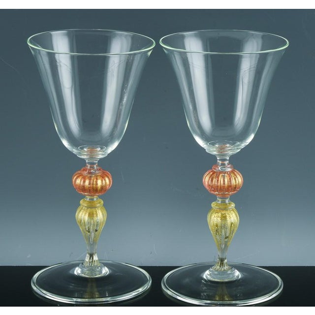 Murano Murano Art Glass Wine Glasses-Set of Twelve For Sale - Image 4 of 9