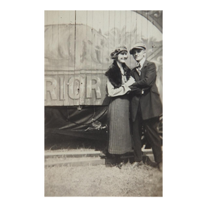 Early 20th Century Snapshot Photograph Couple at Carnival