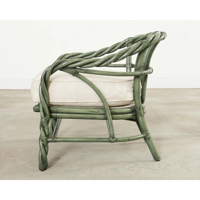 McGuire Organic Modern Twisted Rattan Lounge Chair For Sale - Image 18 of 18