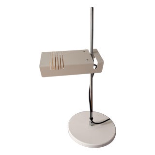 Space Age Desk Lamp in White, 1970s For Sale