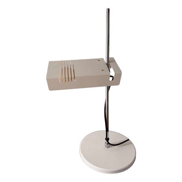 Space Age Desk Lamp in White, 1970s For Sale