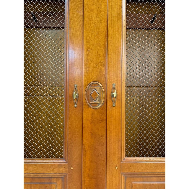 Vintage Wardrobe Grange French Antique Style Locking Bronze Dowel Armoire For Sale In Tampa - Image 6 of 14