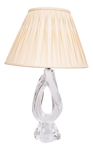 Crystal Glass Table Lamp from Daum France, 1965