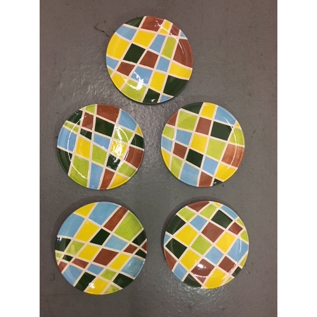 Todd Oldham Vintage Multi Color Dishes Set Of 5 Chairish