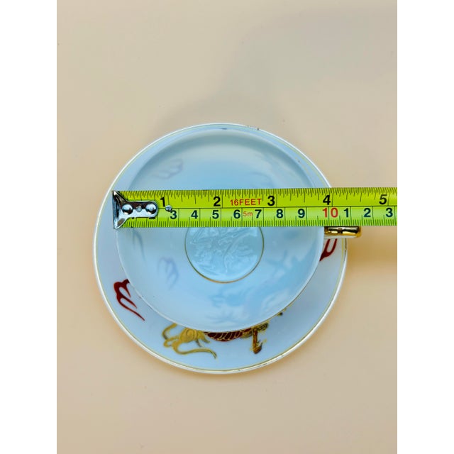 Mid 20th Century Rare Lithophane "Nude" Geisha Dragon Ware Cup and Saucer For Sale - Image 10 of 10